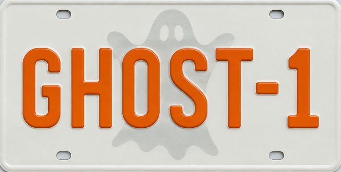 GHOST-1 phantom license plate